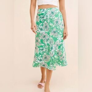 Lilly Pulitzer Rennox Midi Skirt Green Pink Size 10 Women’s